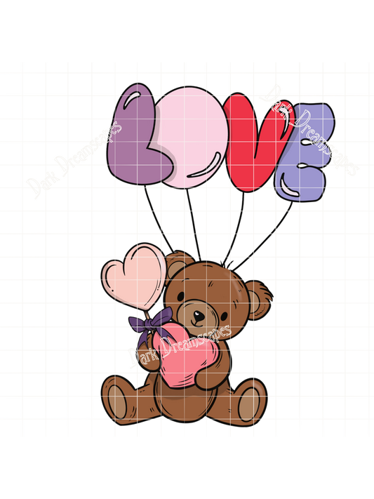 Bear with Balloons Design